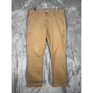 Signature by Levi Strauss Gold Mens Carpenter Pants 36x34 Tan Khaki Straight Leg